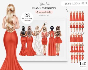 Flame Wedding Clipart