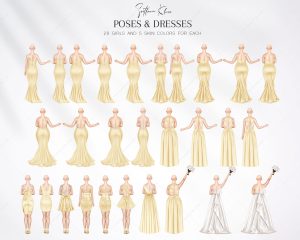 Pale Yellow Wedding Clipart