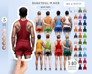 Basketball Player Sport Suits Clipart
