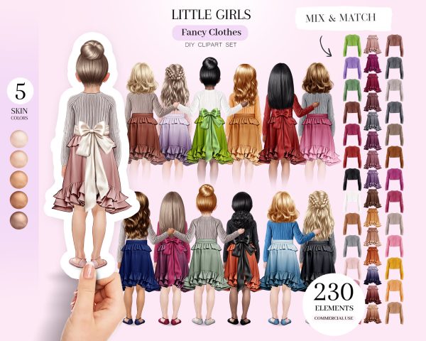 Fancy Little Girl Clipart