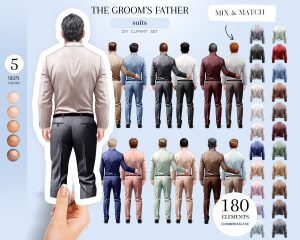 The Groom’s Father Suits Clipart