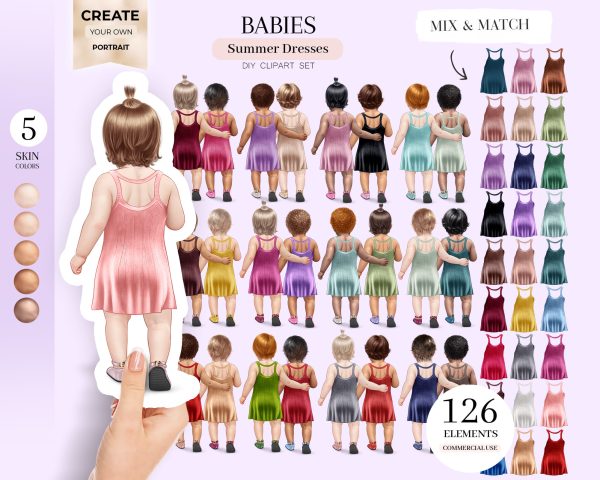 Baby Summer Fashion Clipart