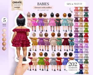 Baby Fancy Ruffles Clipart