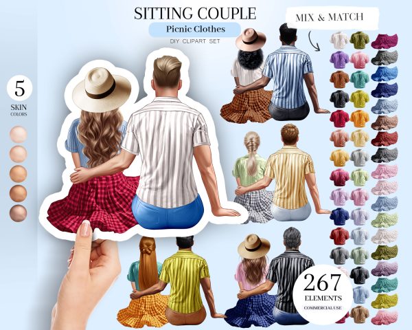 Picnic Couple Clipart