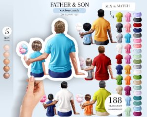 Father and Son Clipart