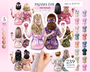 Pajama Kids Clipart