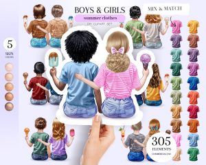 Boys and Girls Clipart