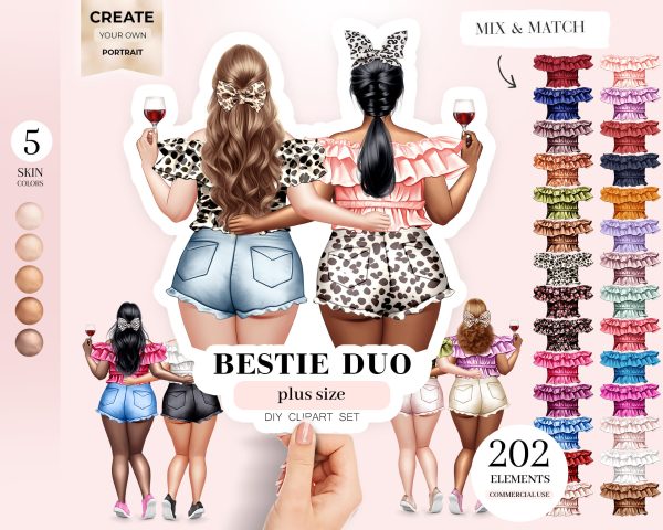 Bestie Duo Clipart