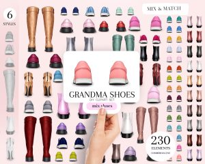 Grandma Shoes Clipart