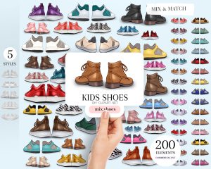 Kids Shoes Clipart