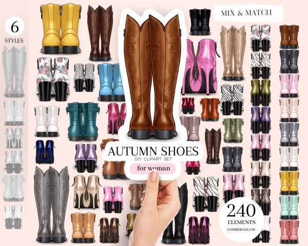 Autumn Shoes Clipart