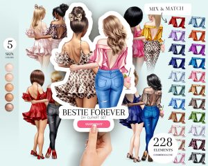 Bestie Forever Clipart