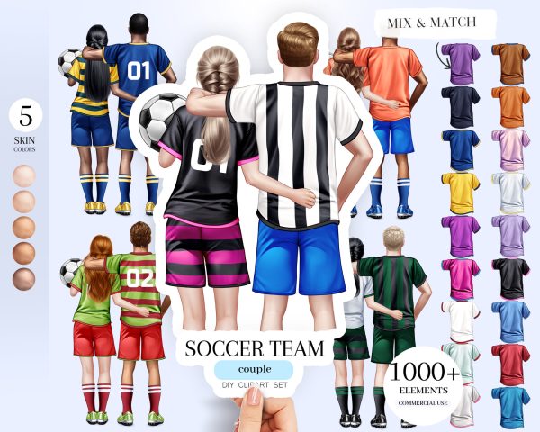 Soccer Couple Clipart