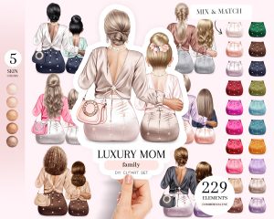 Luxury Mom Clipart