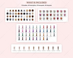 Grandmothers Silk Dresses Clipart