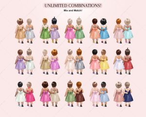 Baby Daytime Dresses Clipart