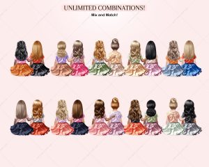 Little Ladies Clipart