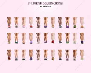 Mix Woman Shoes Clipart