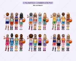 Basketball Kids Clipart