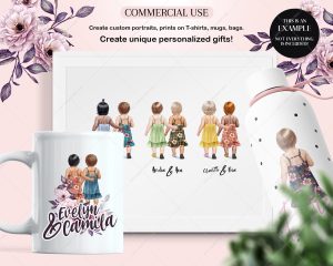 Floral Dress Baby Clipart