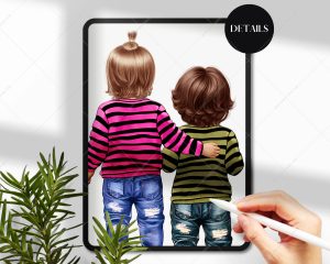 Striped Baby Clipart