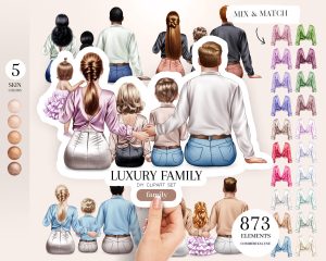 Luxury Family Clipart