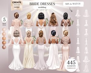 Bride Dresses Clipart