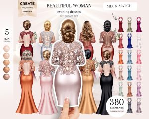 Evening Dresses Clipart