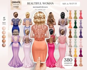 Mermaid Dresses Clipart