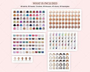 Chibi Little Girls Clothes Clipart