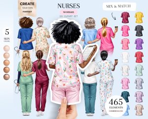 Woman Nurses Clipart