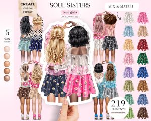 Teen Soul Sisters Clipart