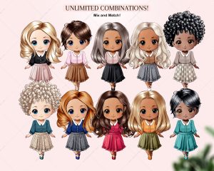 Chibi Blouse and Skirt Clipart