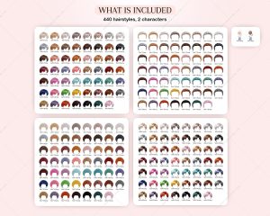 Chibi Boys Hairstyles Clipart