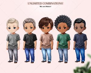 Men Doll Casual Clothes Clipart