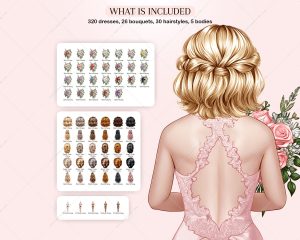 Mix Long Dresses Clipart