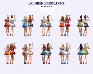 Fashion Girls Clipart