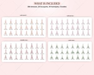 Bride Dresses Clipart