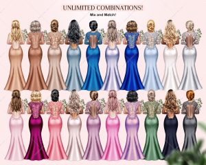 Evening Dresses Clipart