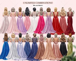 Maxi Dresses Clipart