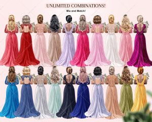 Ball Gowns Clipart