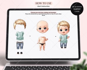 Chibi Casual Babies Clipart