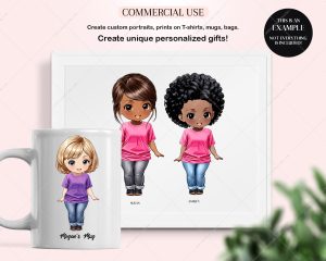 Chibi Casual Woman Clipart