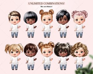 Chibi Hair for Baby Clipart