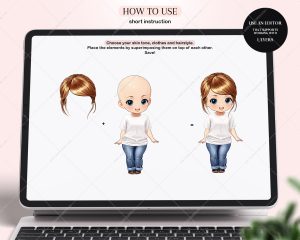 Chibi Woman Hairstyles Clipart