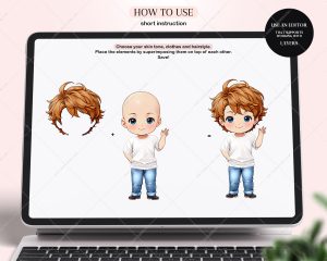 Chibi Boys Hairstyles Clipart