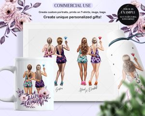 Floral Bodysuits Clipart