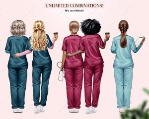 Woman Nurses Clipart