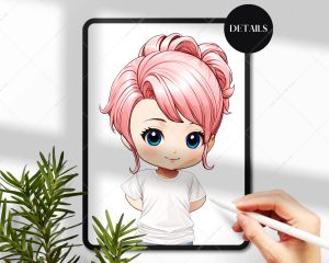 Chibi Girls Hair Clipart