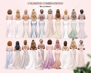 Bride Dresses Clipart